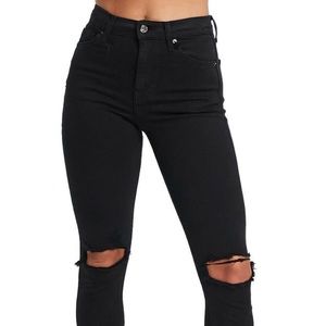 Topshop Petite Black Jamie Distressed Skinny Jeans 🖤
